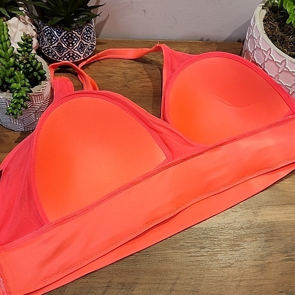 Torrid - Lightly Lined Microfiber Surplice Bralette in Neon Blush - Picture 7 of 14